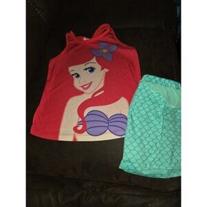 Disney store ariel the little mermaid pajamas sleep size 5 6